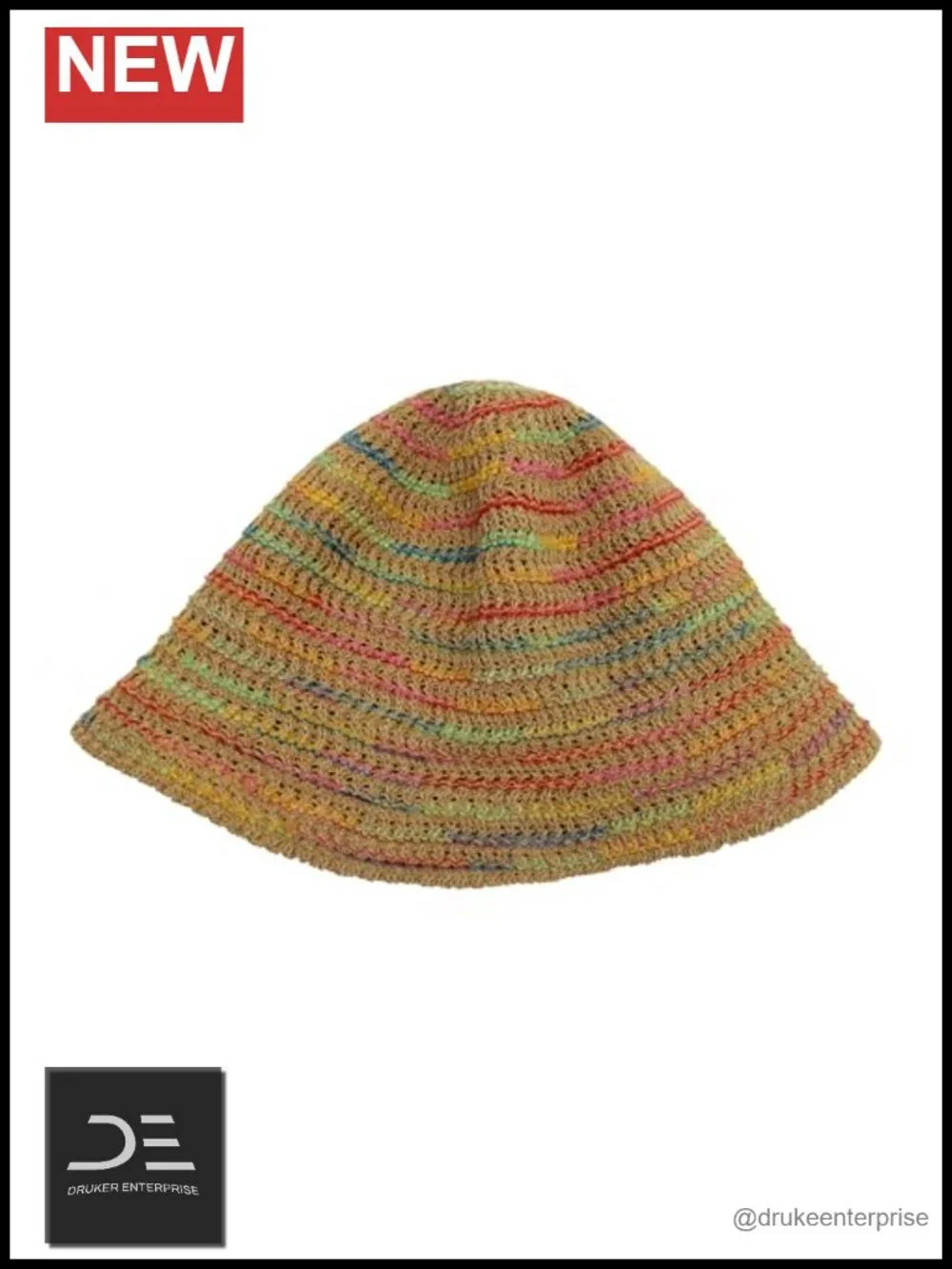 Knitted Straw Bucket Hat Packable Travel Sun Hat UV Protection